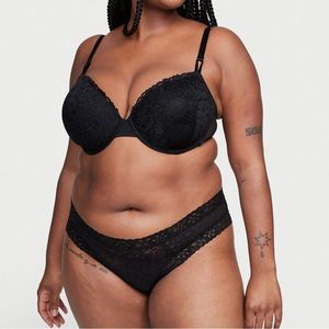 NWT Victoria Secret Panty - Black - Size L